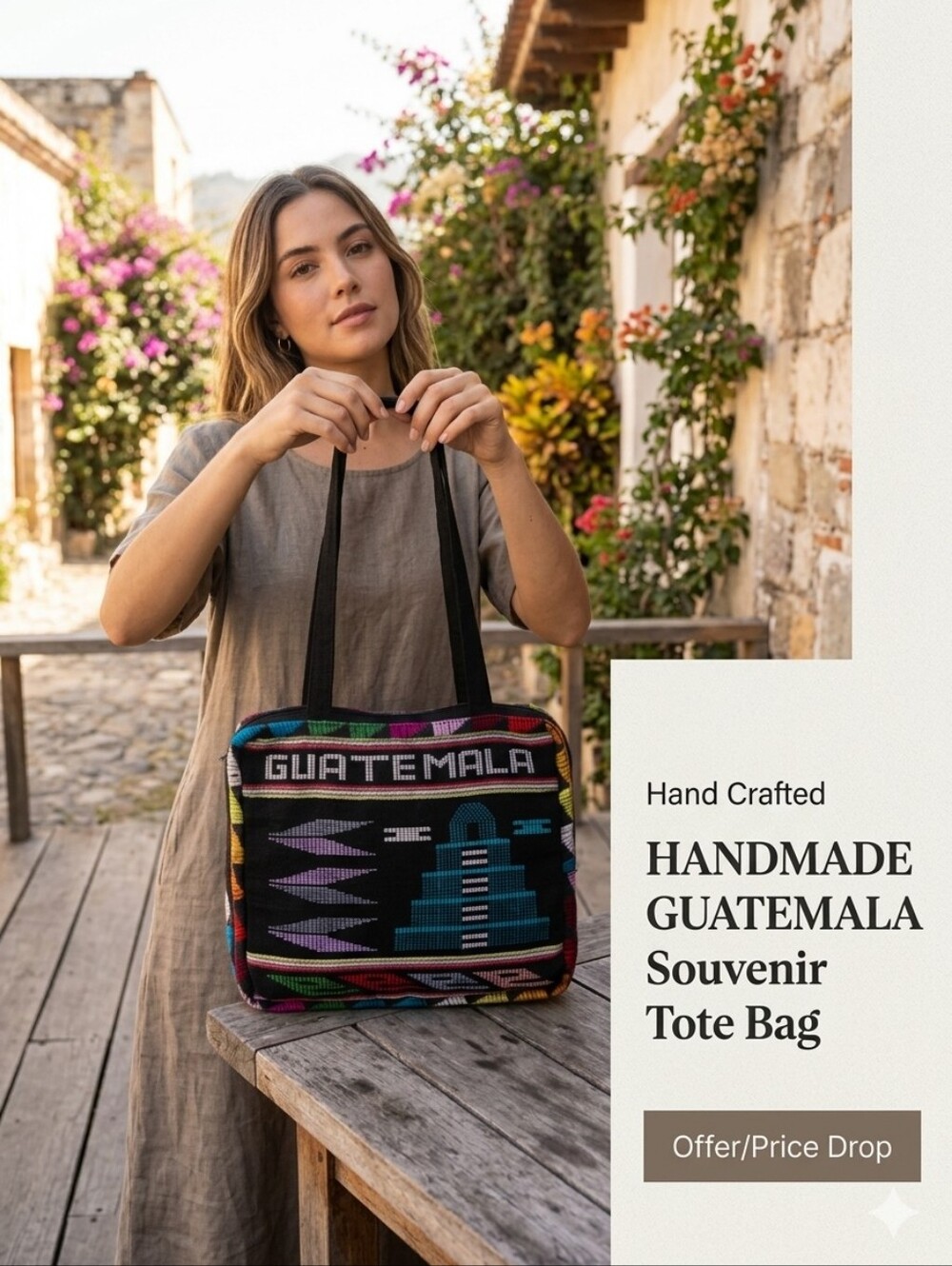 HANDMADE GUATEMALA Souvenir Tote Bag